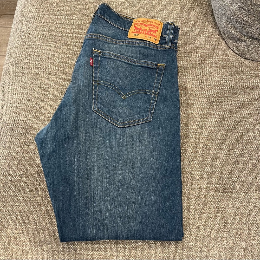 Levi's Men's Dark Blue Straight Jeans